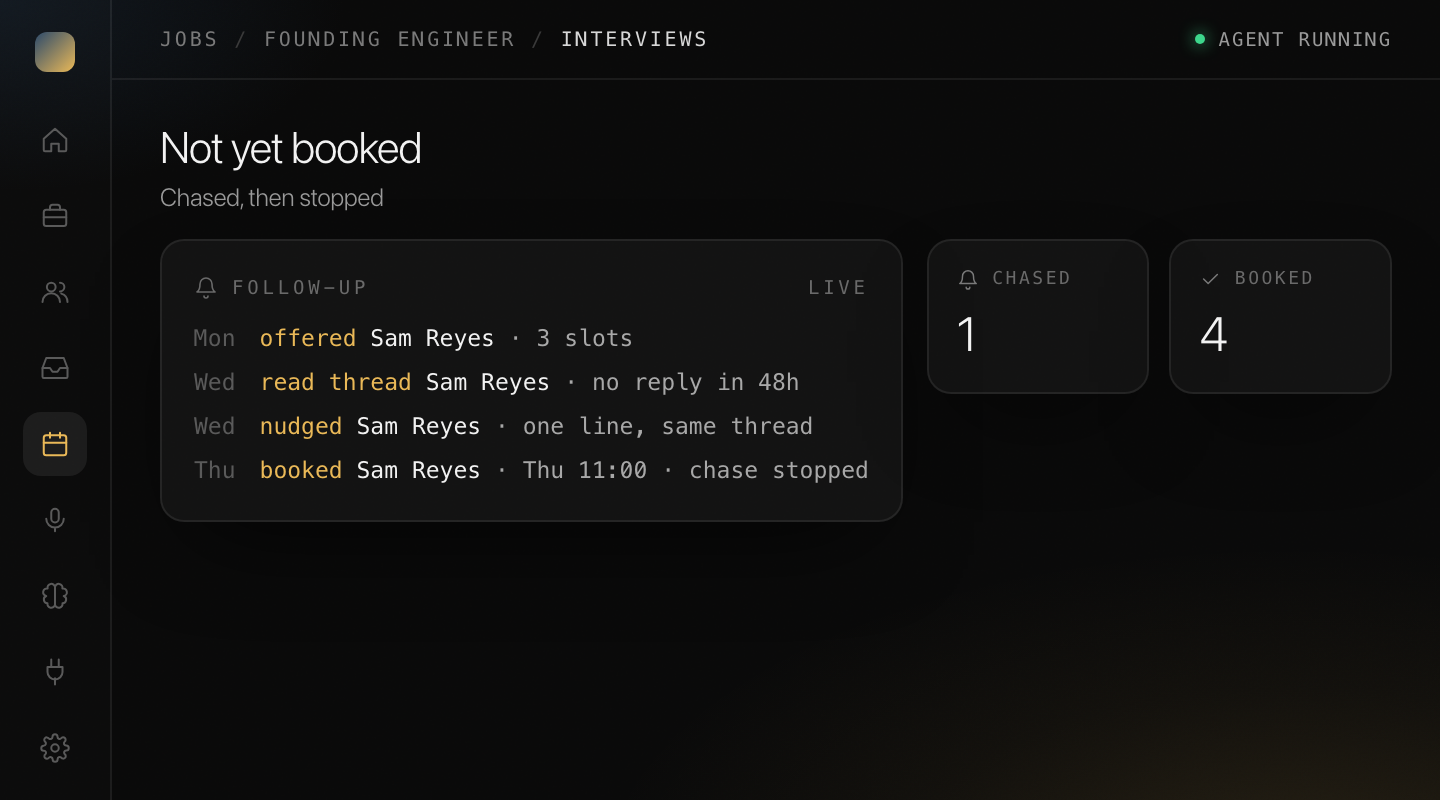 Chases the unbooked