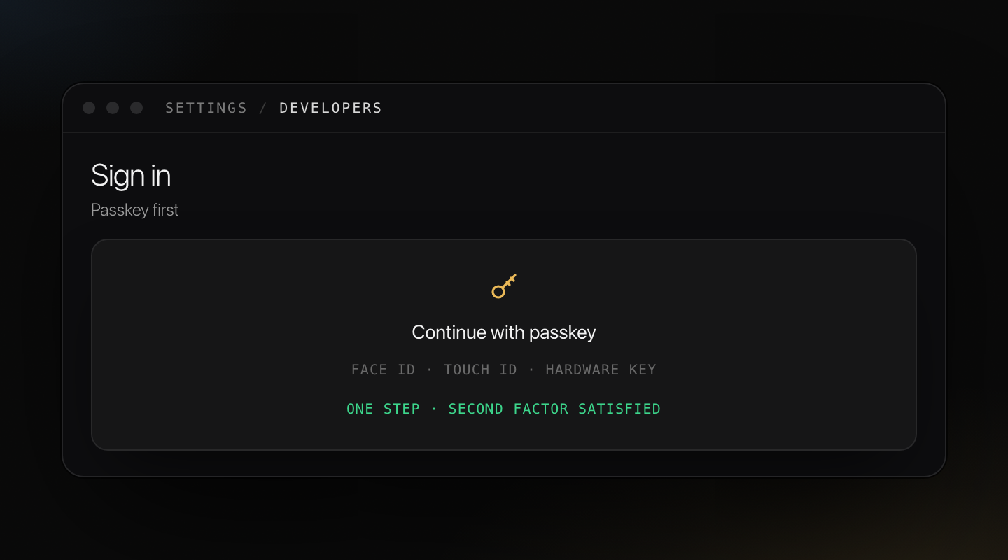 Passkey first