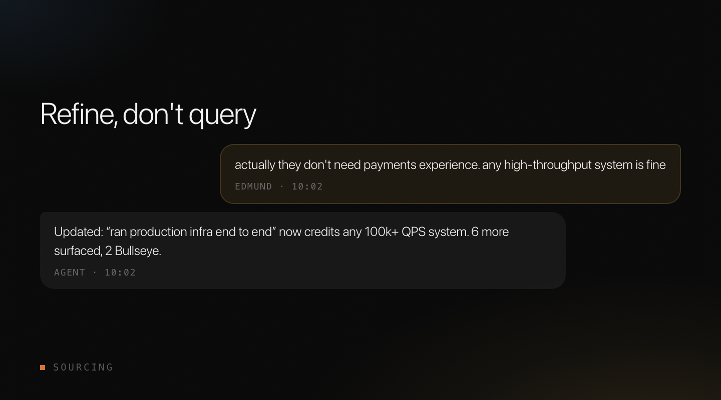 Refine, don't query