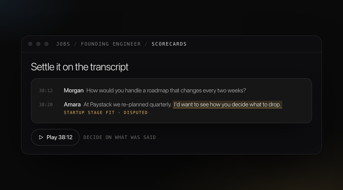 Settle it on the transcript
